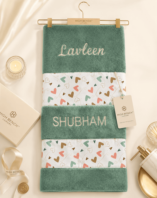Personalised Kids All hearts Towel