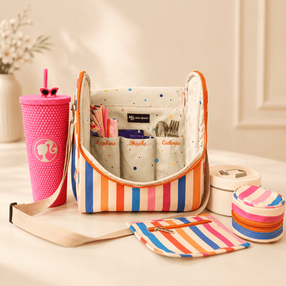 Colorful strips kids Lunch Bag