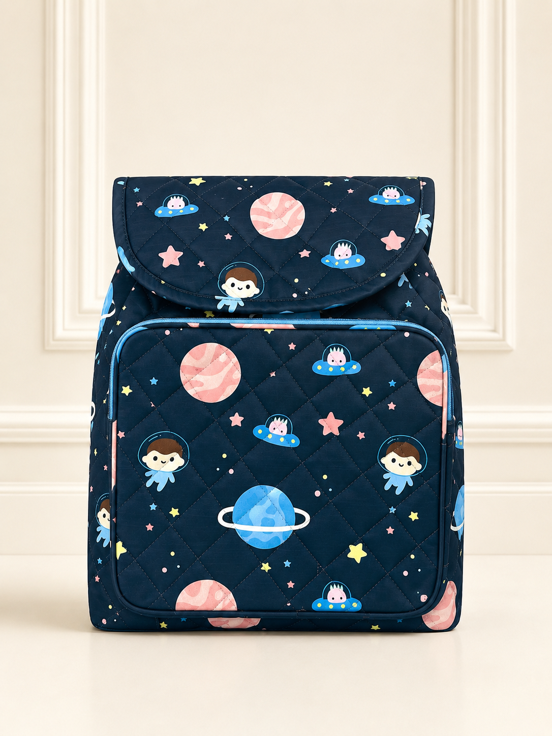 Personalised Kids Blue Star Planet  Drawstring Backpack