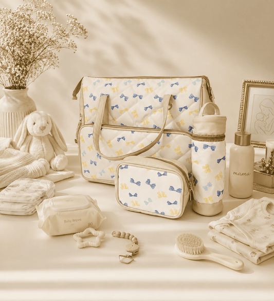 Bow Ties Mommy Bag Set