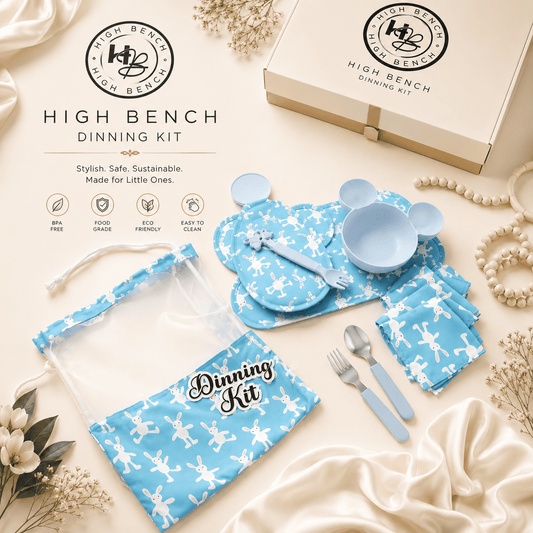 Premium Personalised Kids Bunny Play Sky Dining Kit Set