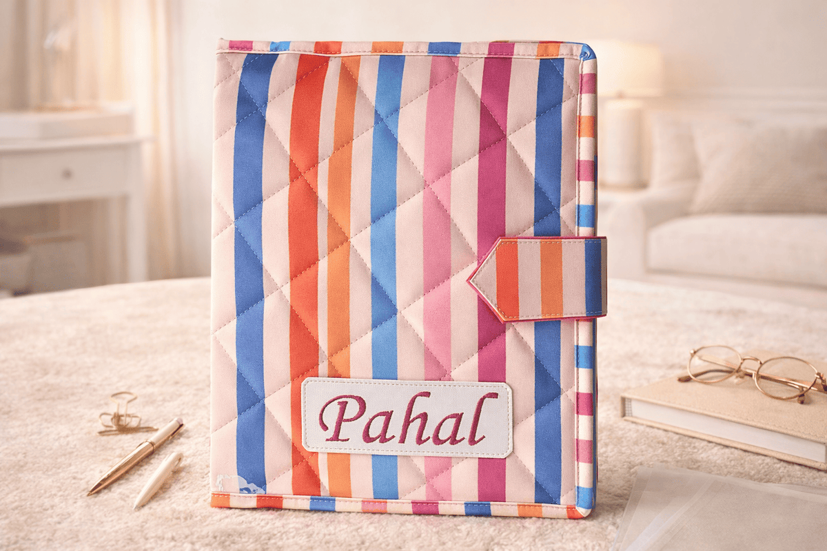 Personalized Colorful stripes Expandable Folder