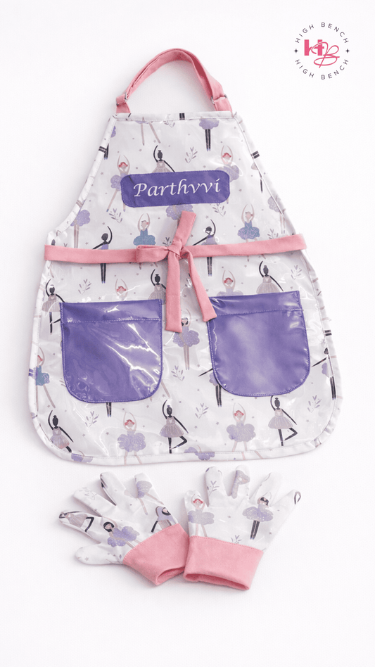 Premium Personalised Kids Dancing Alsa Apron Set