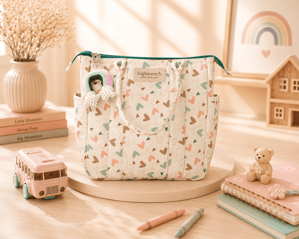 Personalised Kids Heart Tote Bag