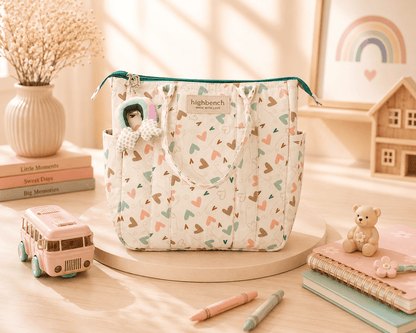 Personalised Kids Heart Tote Bag