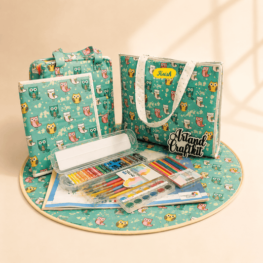 Personalised Owl & Daisy Art and Craft Hamper