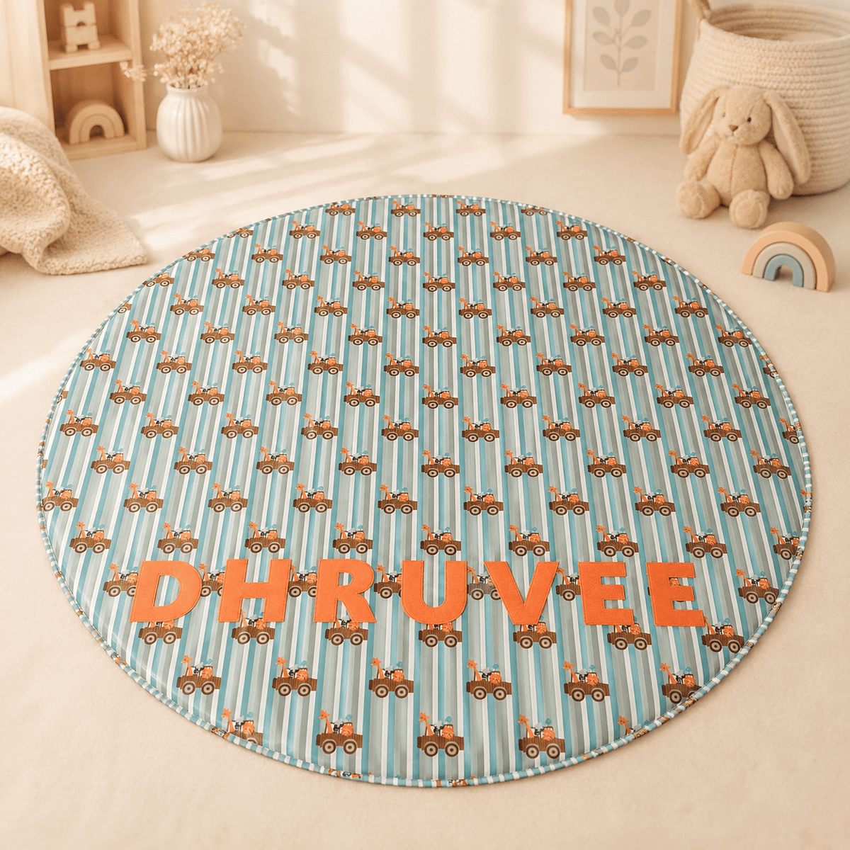 Premium Kids Jungle Jeep Foldable Floor Play Mat