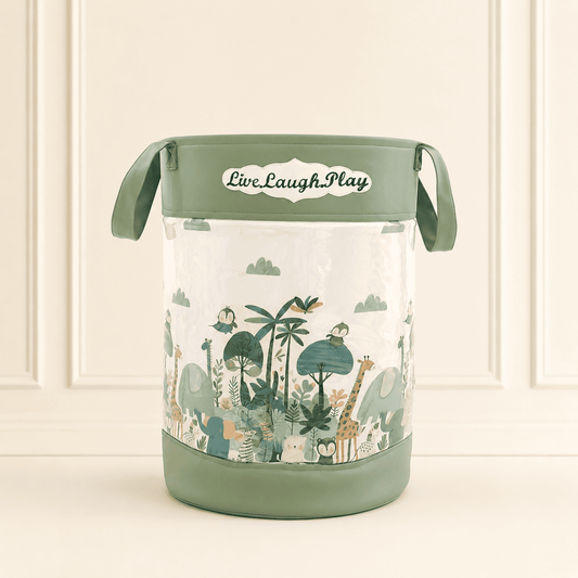Personalized Kids Jungle Friends Toy Storage Bag