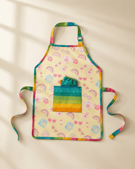 Premium Personalised Kids Pastel Vibes Apron Set