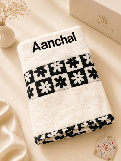 Personalised kids Retro Daisy Bath Set