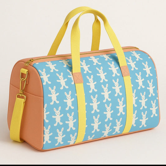 Bunny Print Duffle Bag