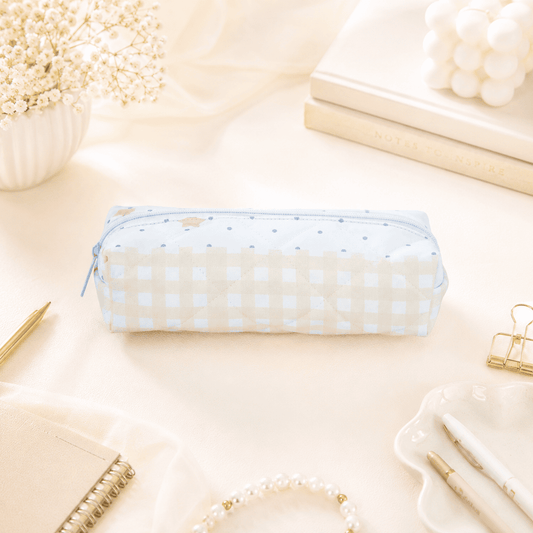 Staarry Gingham Pencil Pouch
