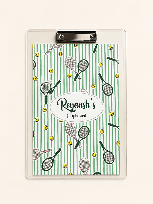 Customised Tennis Play Clipboard For Kids