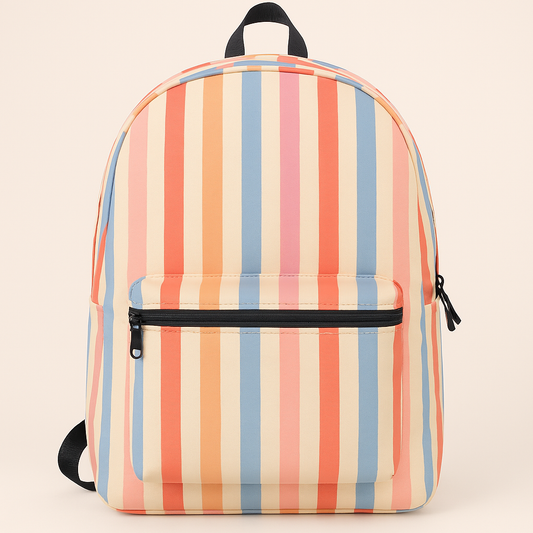 Colourful Strip School Bag
