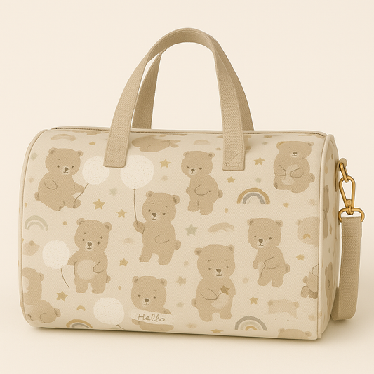 Teddy print Duffle Bag