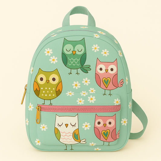 Owl Print School Bag