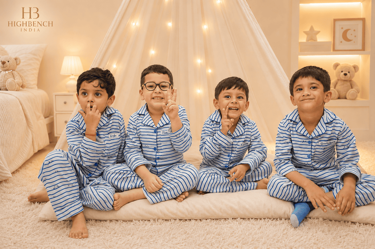 Premium Kids Panda Waves Nightwear & Pajama Sets
