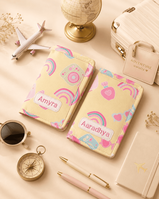 Personalized Pastel Vibes  Passport Cover & Luggage Tag Combo