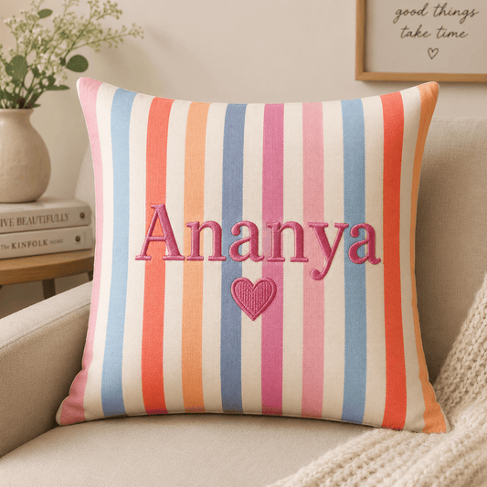 Premium Rainbow Stripes Baby Pillow